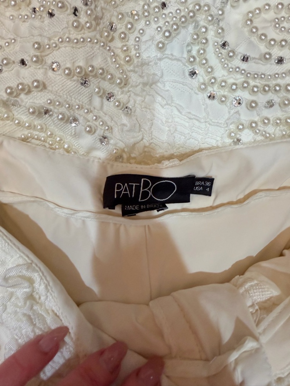 Patbo beaded one piece body suit & shorts S/M - Picture 3 of 9